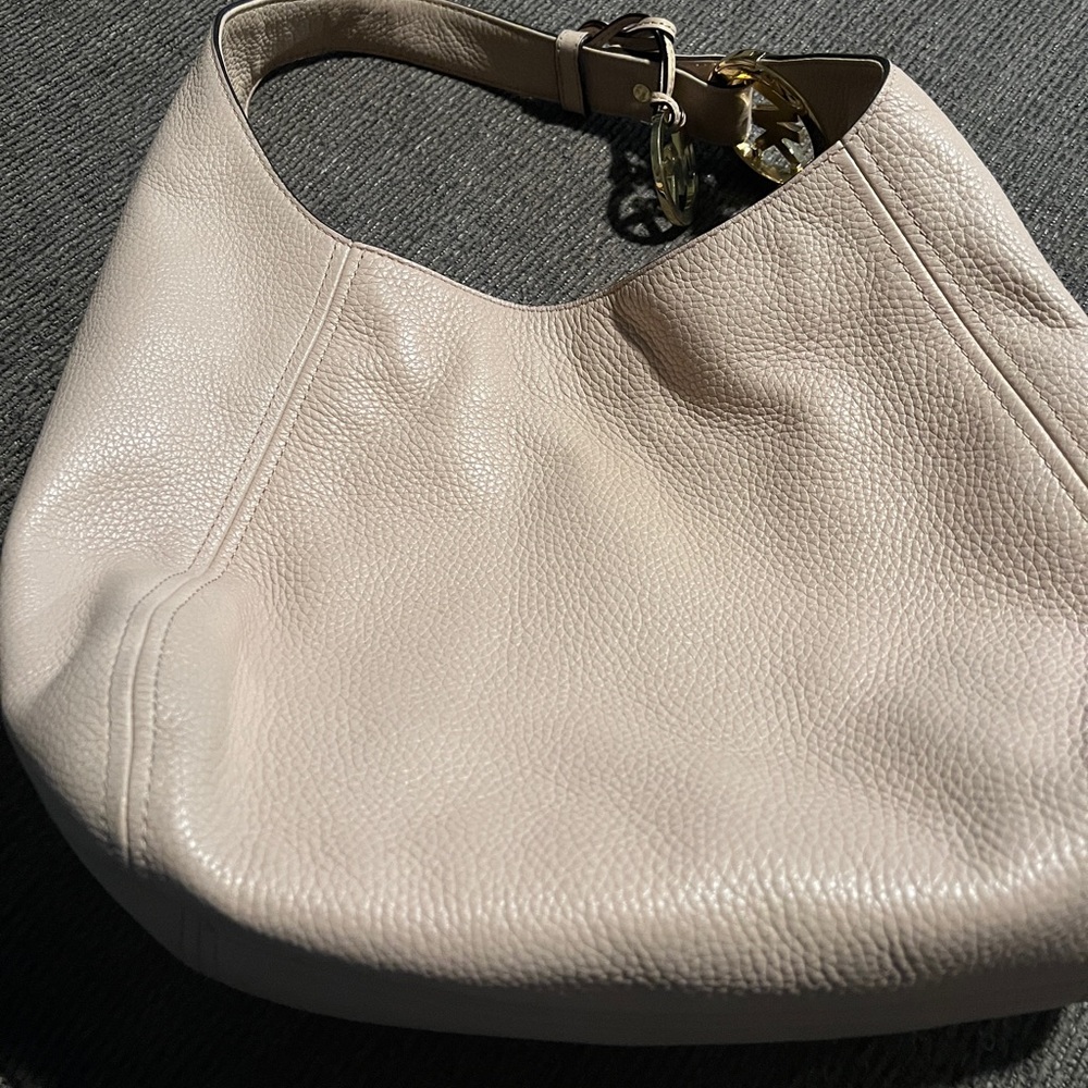 Michael Kors Fulton Large Hobo Shoulder Bag Pebble Leather MK Purse - Picture 11 of 13